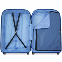 Clearance Delsey Paris Clavel 4-Rollen Trolley 83 cm mit Dehnfalte blau