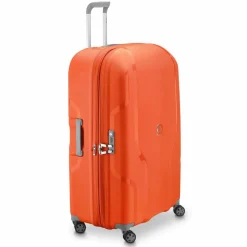 Outlet Delsey Paris Clavel 4-Rollen Trolley 83 cm mit Dehnfalte orange