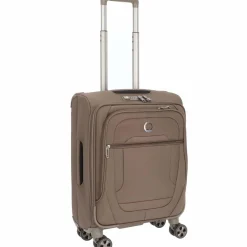 Delsey Paris Weichgepäck Kabinengepäck|4-Rollen Kabinentrolleys<Helium DLX 4-Rollen Kabinentrolley Slim Line 55 cm mokka