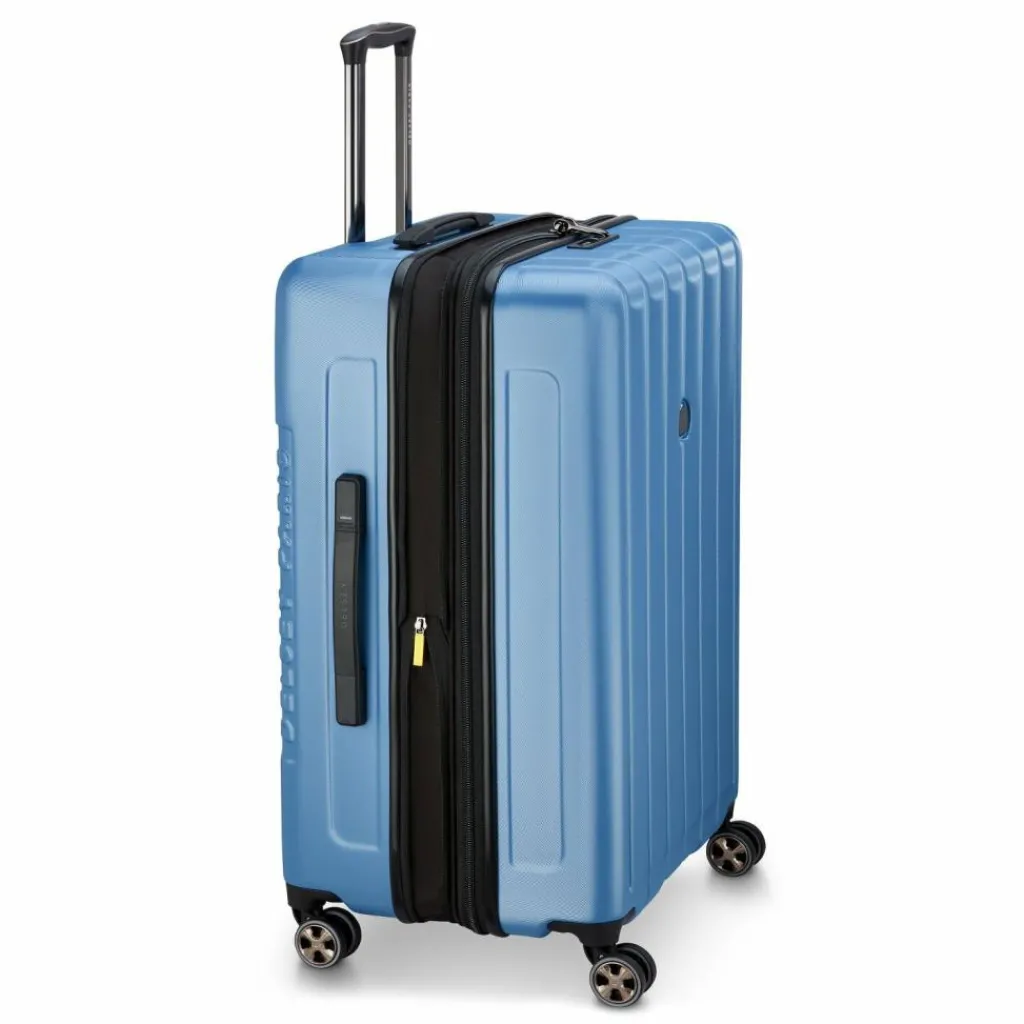 Delsey Paris Hartgepäck|4-Rollen Koffer<Longitude 4 Rollen Trolley 76 cm mit Dehnfalte hellblau