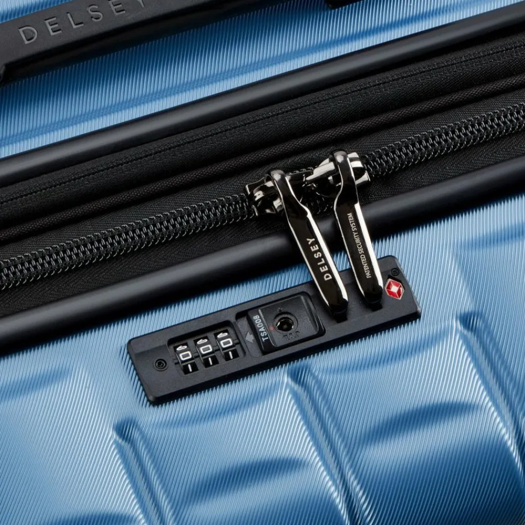 Delsey Paris Hartgepäck|4-Rollen Koffer<Longitude 4 Rollen Trolley 76 cm mit Dehnfalte hellblau