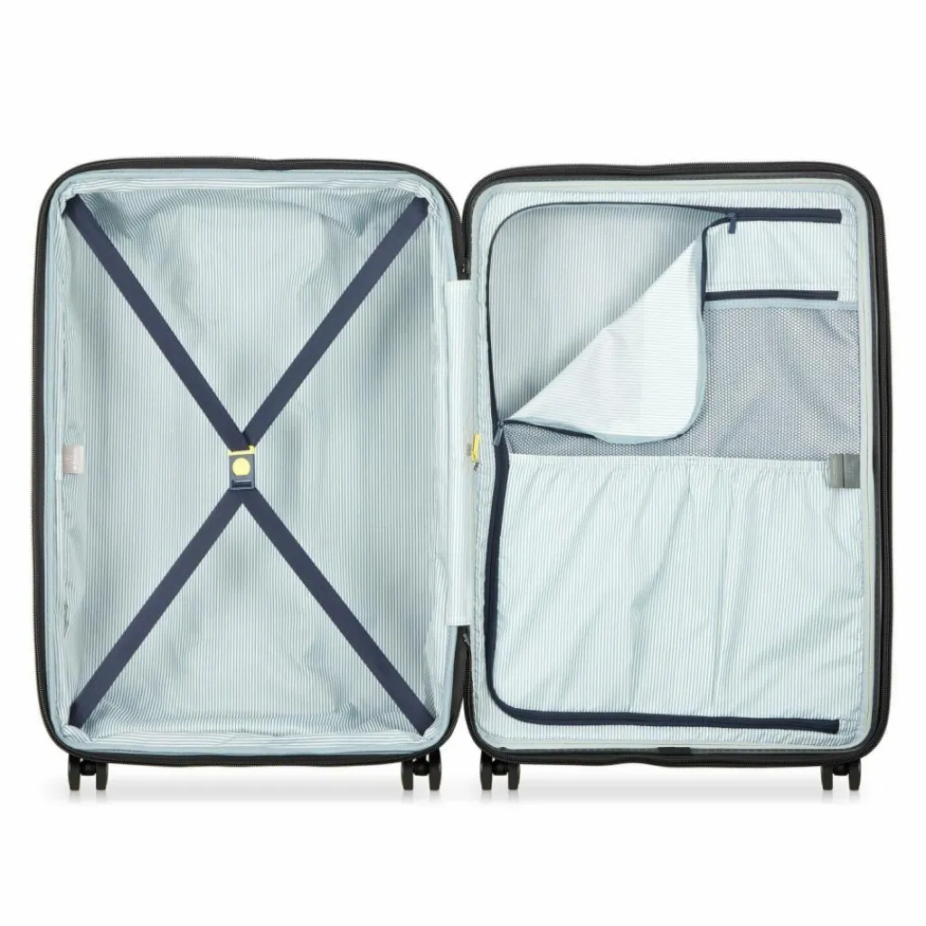 Delsey Paris Hartgepäck|4-Rollen Koffer<Longitude 4 Rollen Trolley 76 cm mit Dehnfalte hellblau