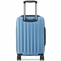 Hot Delsey Paris Longitude 4 Rollen Kabinentrolley 55 cm mit Dehnfalte hellblau