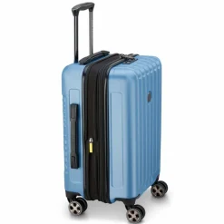 Hot Delsey Paris Longitude 4 Rollen Kabinentrolley 55 cm mit Dehnfalte hellblau