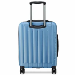 Delsey Paris Hartgepäck Kabinengepäck|4-Rollen Kabinentrolleys<Longitude 4 Rollen Kabinentrolley 55 cm mit Dehnfalte hellblau