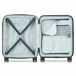 Delsey Paris Hartgepäck Kabinengepäck|4-Rollen Kabinentrolleys<Longitude 4 Rollen Kabinentrolley 55 cm mit Dehnfalte hellblau