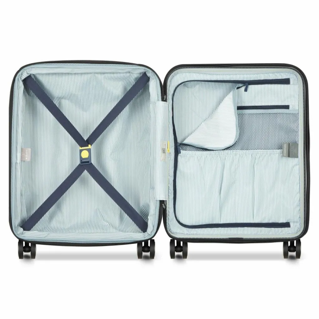 Delsey Paris Hartgepäck Kabinengepäck|4-Rollen Kabinentrolleys<Longitude 4 Rollen Kabinentrolley 55 cm mit Dehnfalte hellblau