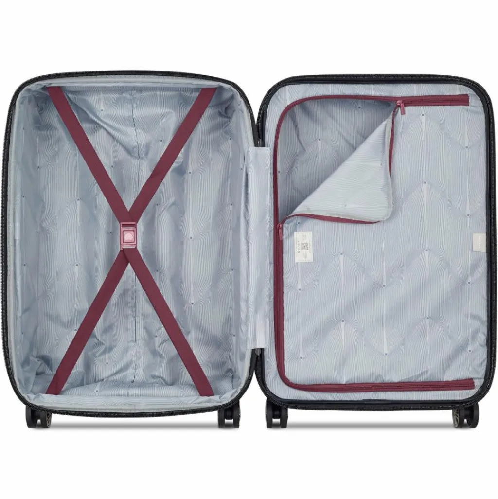 Delsey Paris Hartgepäck|4-Rollen Koffer<Meteor 4 Rollen Trolley 68 cm mit Dehnfalte bordeaux