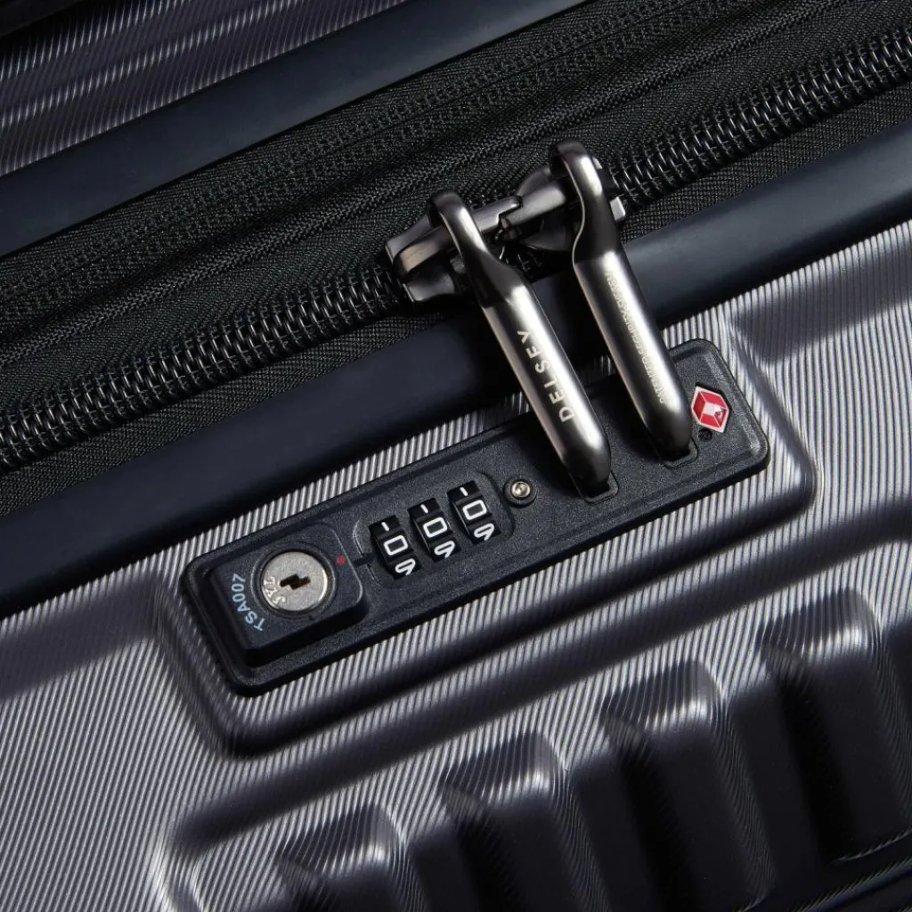 Clearance Delsey Paris Rempart 4-Rollen Trolley 55 cm mit Dehnfalte anthrazit