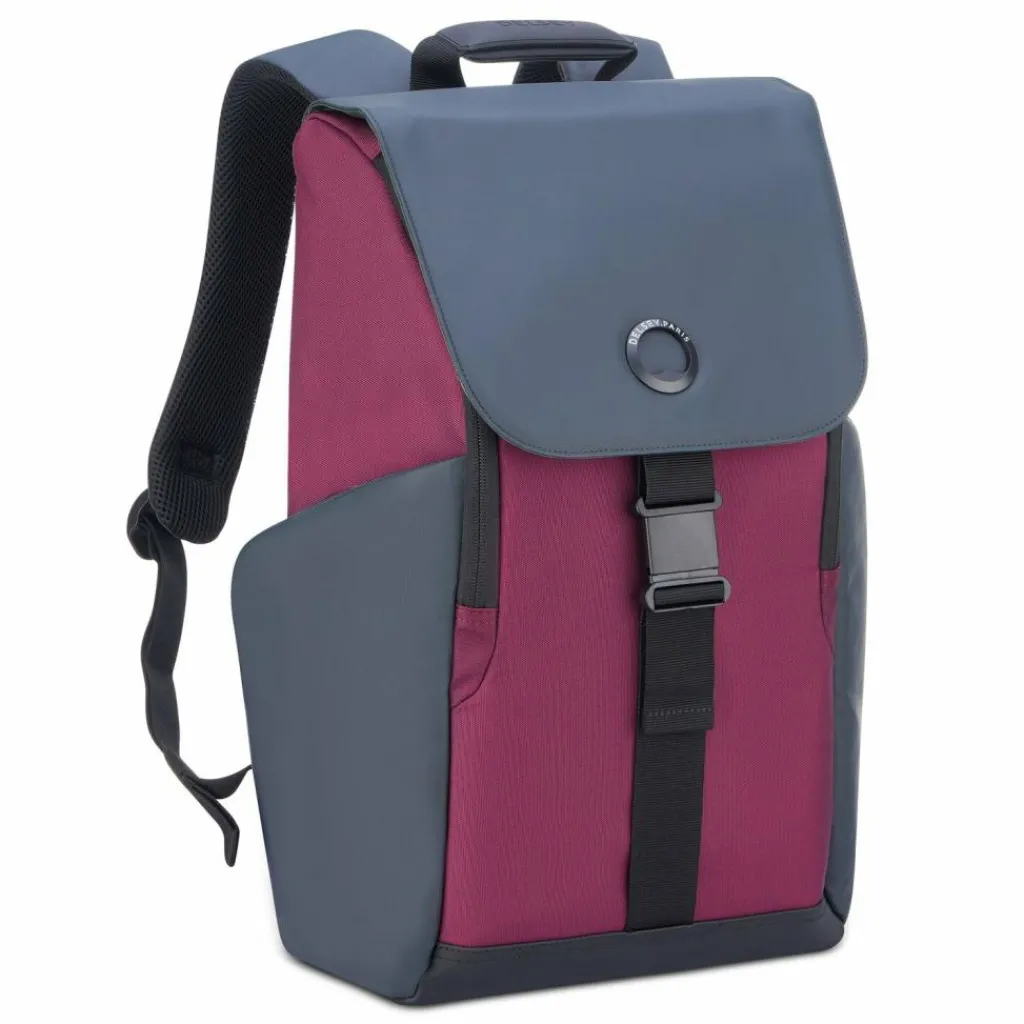 Clearance Delsey Paris Securflap Rucksack RFID 45 cm Laptopfach bordeaux rot