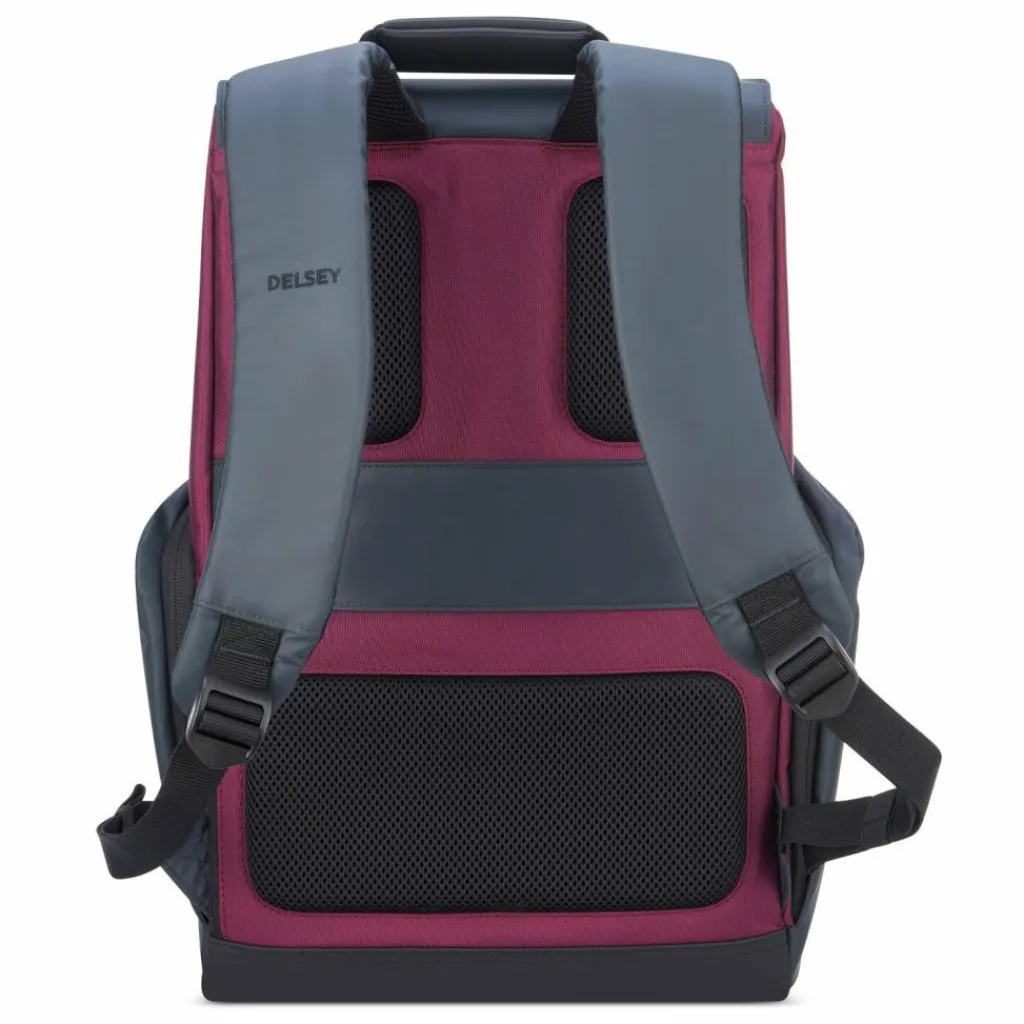 Clearance Delsey Paris Securflap Rucksack RFID 45 cm Laptopfach bordeaux rot