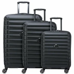 Delsey Paris Shadow 5.0 4 Rollen Kofferset 3-teilig schwarz