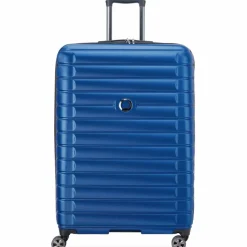 Clearance Delsey Paris Shadow 5.0 4 Rollen Trolley 82 cm mit Dehnfalte blau
