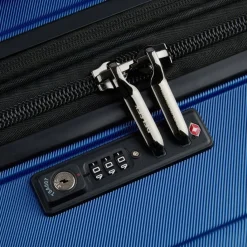 Clearance Delsey Paris Shadow 5.0 4 Rollen Trolley 82 cm mit Dehnfalte blau