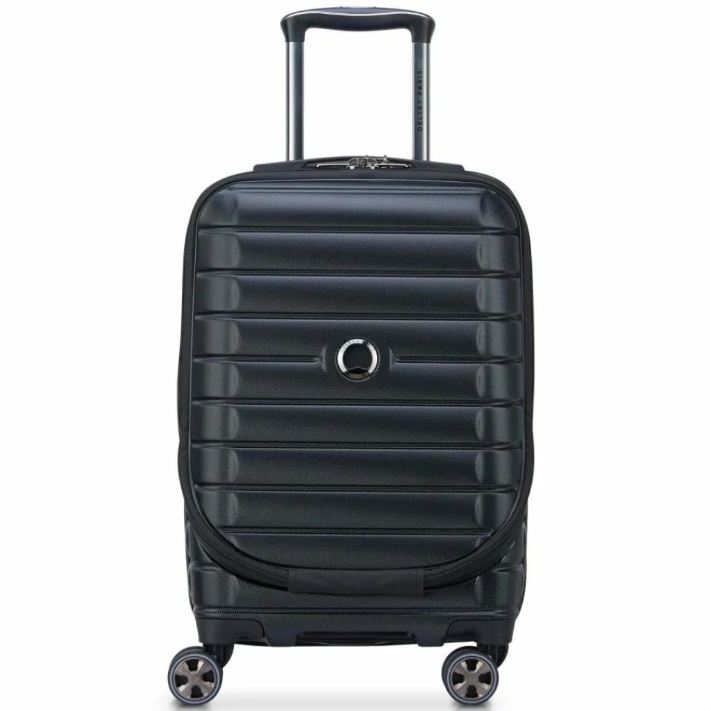 Delsey Paris Hartgepäck Kabinengepäck|4-Rollen Kabinentrolleys<Shadow 5.0 4-Rollen Kabinentrolley 55 cm Laptopfach mit Dehnfalte schwarz