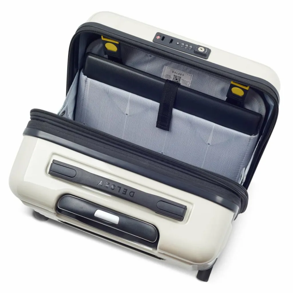 Discount Delsey Paris Shadow 5.0 4-Rollen Businesstrolley 38 cm Laptopfach mit Dehnfalte elfenbein