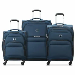 Delsey Paris Koffersets Als Weichgepäck|Koffersets 3-Teilig<Sky Max 2.0 4 Rollen Kofferset 3-teilig mit Dehnfalte blau