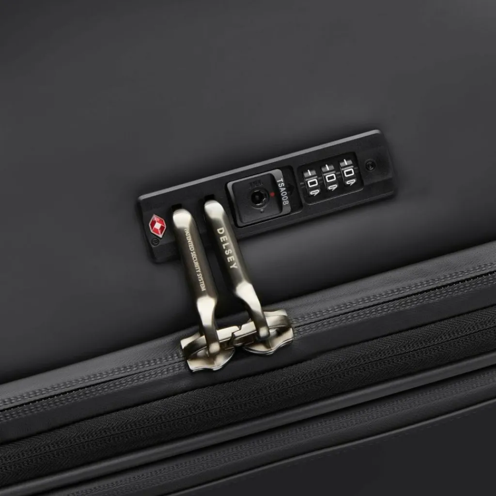 Outlet Delsey Paris Turenne Soft 4 Rollen Trolley 83 cm mit Dehnfalte schwarz