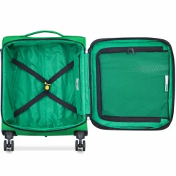 Delsey Paris Weichgepäck Kabinengepäck|4-Rollen Kabinentrolleys<x Colors Benetton Color Block 4-Rollen Kabinentrolley 55 cm mit Dehnfalte green