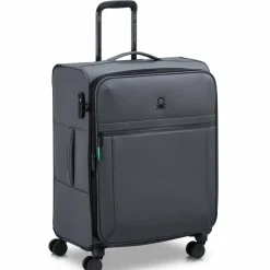 Hot Delsey Paris x United Colors of Benetton BE 4-Rollen Trolley 65 cm mit Dehnfalte anthracite