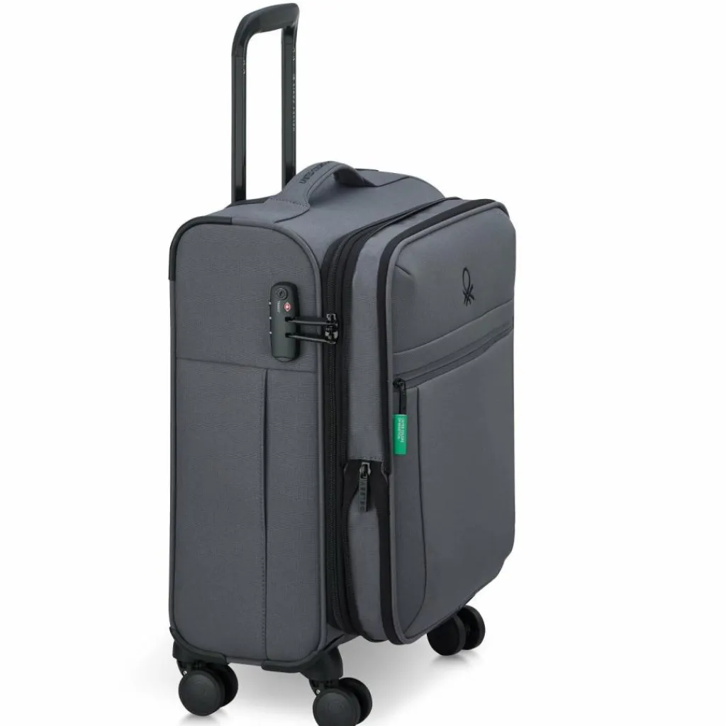 Delsey Paris Weichgepäck Kabinengepäck|4-Rollen Kabinentrolleys<x United Colors of Benetton BE 4-Rollen Kabinentrolley 55 cm mit Dehnfalte anthracite