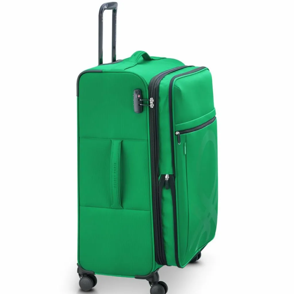 Sale Delsey Paris x United Colors of Benetton Color Block 4-Rollen Trolley 77cm mit Dehnfalte green