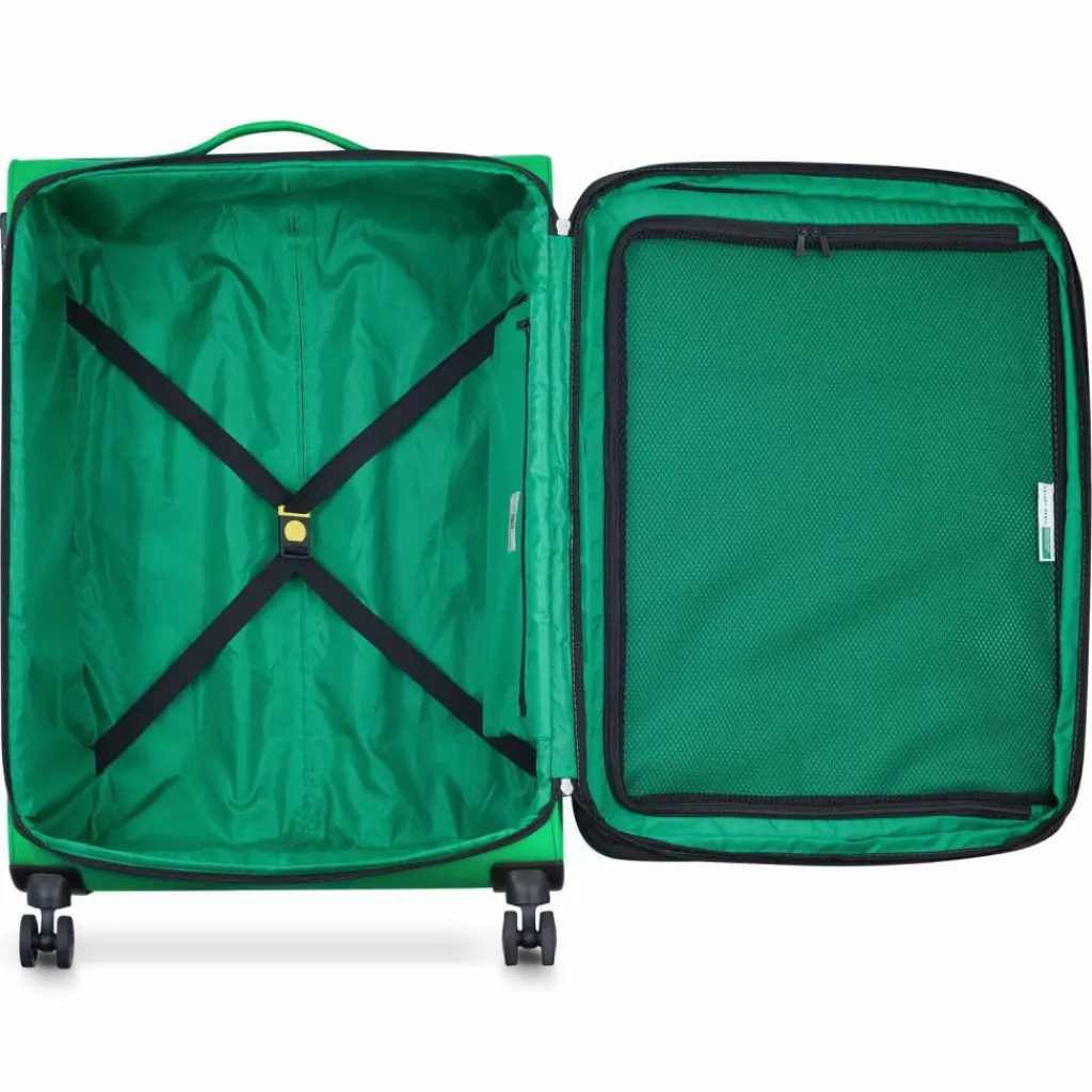 Sale Delsey Paris x United Colors of Benetton Color Block 4-Rollen Trolley 77cm mit Dehnfalte green