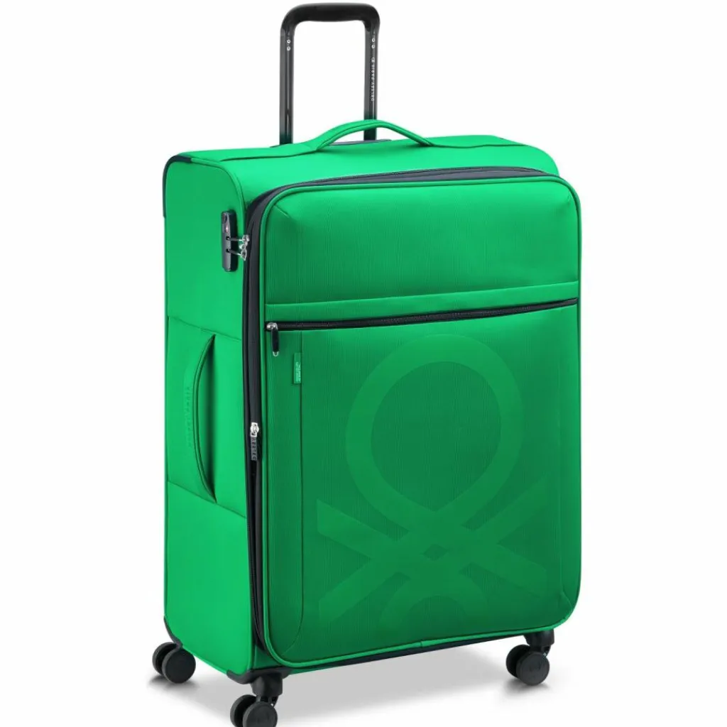 Sale Delsey Paris x United Colors of Benetton Color Block 4-Rollen Trolley 77cm mit Dehnfalte green