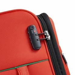 Delsey Paris Weichgepäck Kabinengepäck|4-Rollen Kabinentrolleys<x United Colors of Benetton Color Bock 4-Rollen Trolley 67 cm mit Dehnfalte red