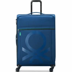 Delsey Paris Weichgepäck|4-Rollen Koffer<x United Colors of Benetton Color Block 4-Rollen Trolley 77cm mit Dehnfalte navy