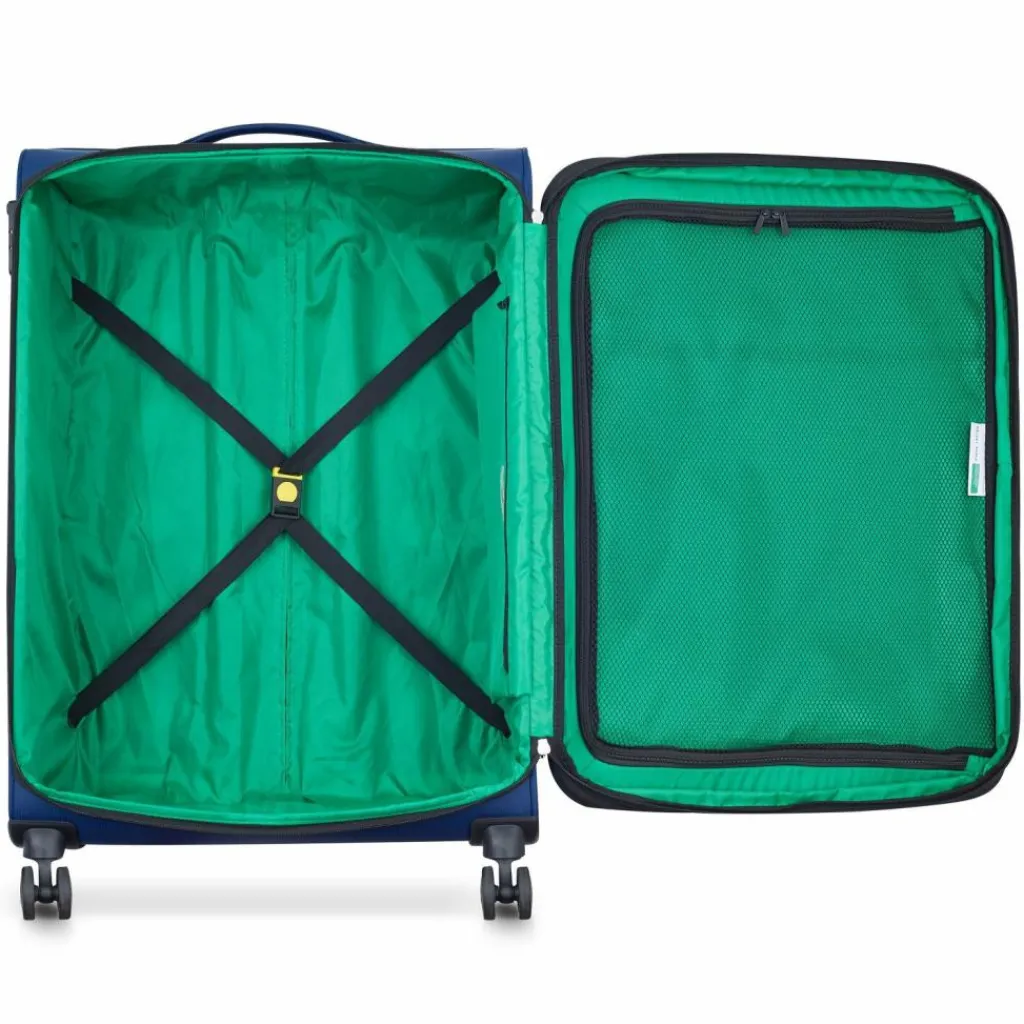 Delsey Paris Weichgepäck|4-Rollen Koffer<x United Colors of Benetton Color Block 4-Rollen Trolley 77cm mit Dehnfalte navy