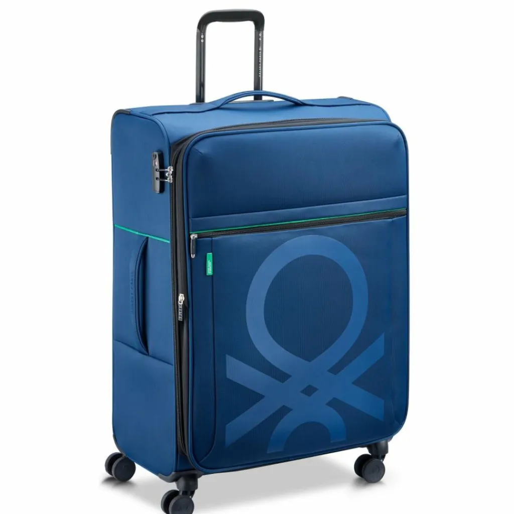 Delsey Paris Weichgepäck|4-Rollen Koffer<x United Colors of Benetton Color Block 4-Rollen Trolley 77cm mit Dehnfalte navy