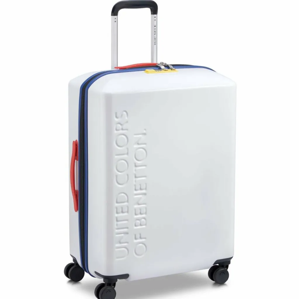 Best Delsey Paris x United Colors of Benetton 4-Rollen Trolley 66 cm white