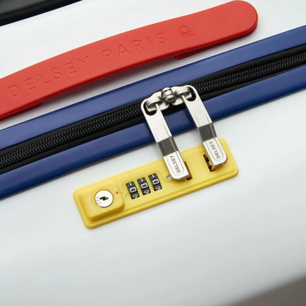 Best Delsey Paris x United Colors of Benetton 4-Rollen Trolley 66 cm white