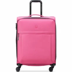 Delsey Paris Weichgepäck|4-Rollen Koffer<x United Colors of Benetton BE 4-Rollen Trolley 65 cm mit Dehnfalte pink
