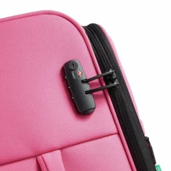Delsey Paris Weichgepäck|4-Rollen Koffer<x United Colors of Benetton BE 4-Rollen Trolley 65 cm mit Dehnfalte pink