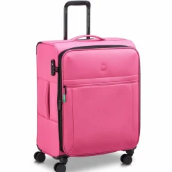 Delsey Paris Weichgepäck|4-Rollen Koffer<x United Colors of Benetton BE 4-Rollen Trolley 65 cm mit Dehnfalte pink