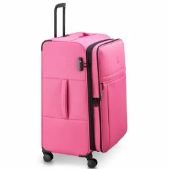 Delsey Paris Weichgepäck|4-Rollen Koffer<x United Colors of Benetton BE 4-Rollen Trolley L 76 cm mit Dehnfalte pink