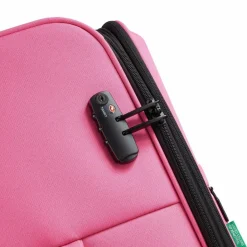 Delsey Paris Weichgepäck|4-Rollen Koffer<x United Colors of Benetton BE 4-Rollen Trolley L 76 cm mit Dehnfalte pink