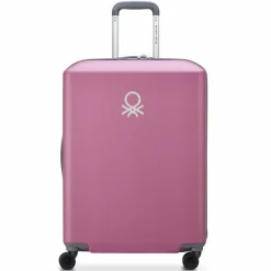 Delsey Paris 4-Rollen Koffer|Hartgepäck<x United Colors of Benetton UCB Hardside 4-Rollen Trolley 66 cm pink