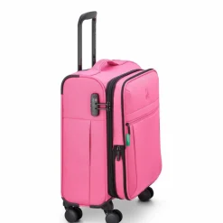 Delsey Paris Weichgepäck Kabinengepäck|4-Rollen Kabinentrolleys<x United Colors of Benetton BE 4-Rollen Kabinentrolley 55 cm mit Dehnfalte pink