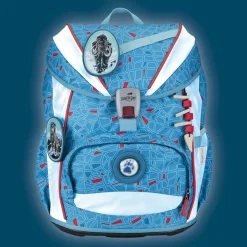 DerDieDas Schulranzen & Sets<ErgoFlex Light Schulranzen-Set 5-teilig Blue Ice