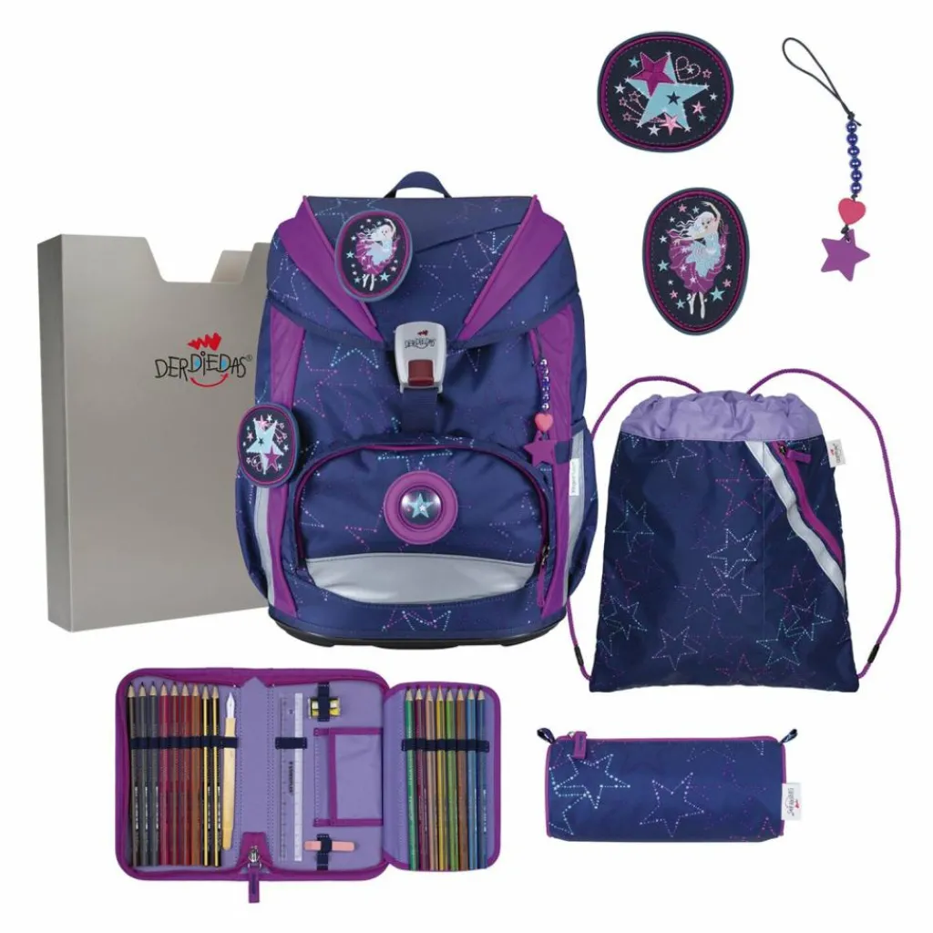 DerDieDas Schulranzen & Sets<ErgoFlex Light Schulranzen-Set 5-teilig Dancing Star