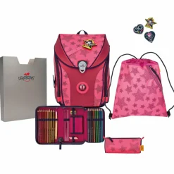DerDieDas Schulranzen & Sets<ErgoFlex Max Superflash Schulranzen-Set 5-teilig neon star