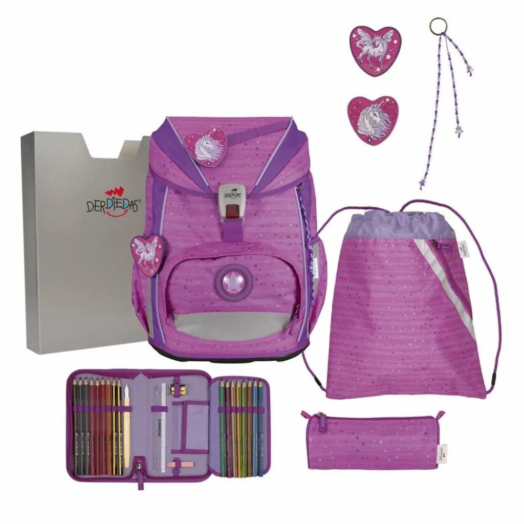 DerDieDas Schulranzen & Sets<ErgoFlex Schulranzen-Set 5tlg. Purple Unicorn