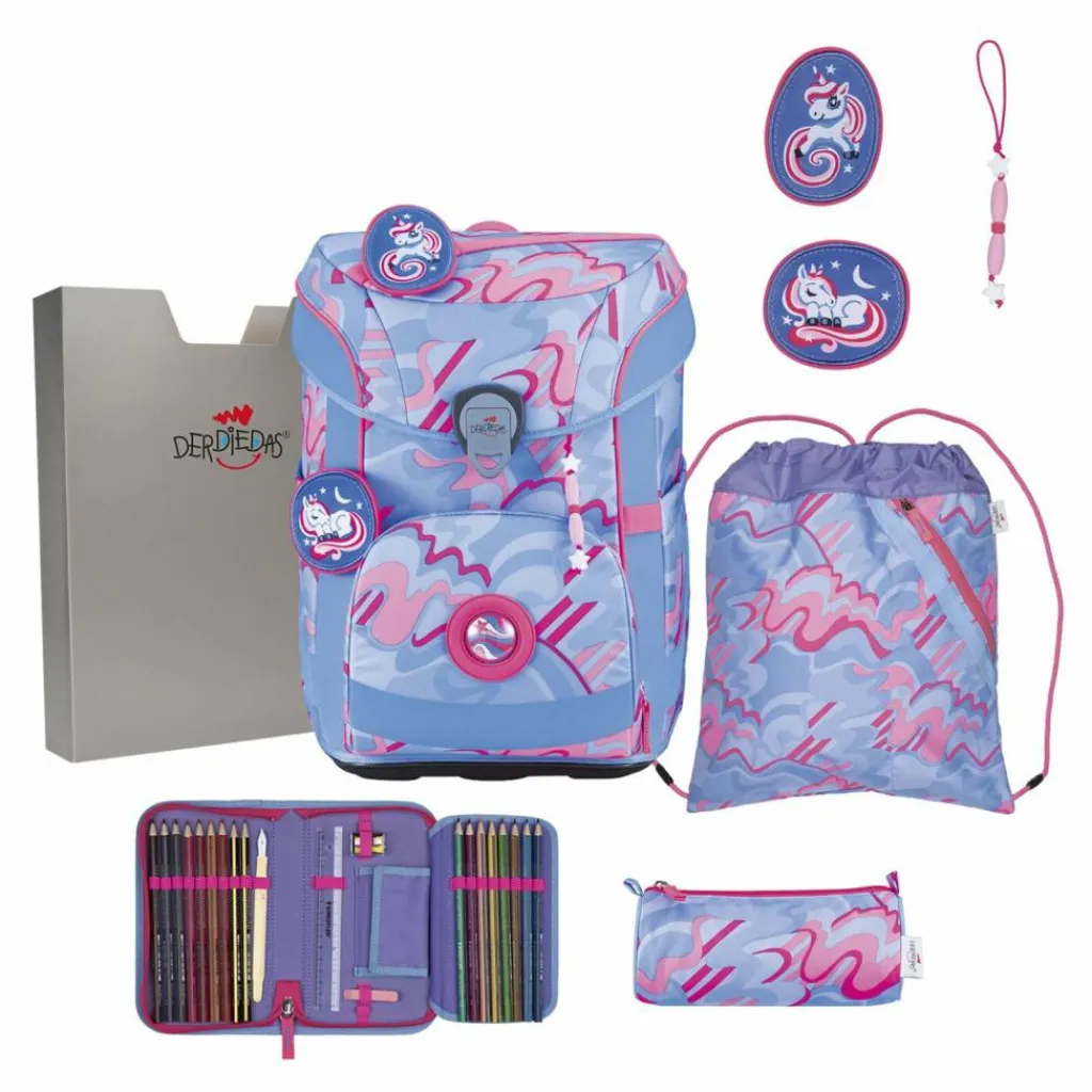 DerDieDas Schulranzen & Sets<ErgoFlex Superflash Easy Schulranzen-Set Magic Unicorn