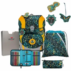 Sale DerDieDas ErgoFlex Tiny Schulranzen-Set 6-teilig Dino Time