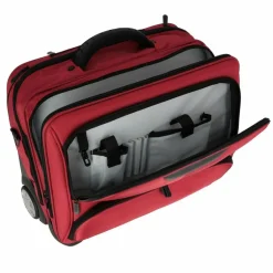 Hot Dermata 2 Rollen Businesstrolley 41 cm Laptopfach rot