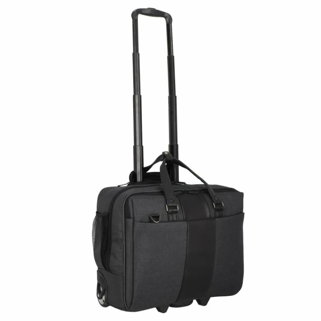 Dermata Laptoptaschen|Businesstrolleys Mit Laptopfach<2 Rollen Businesstrolley 46 cm Laptopfach schwarz