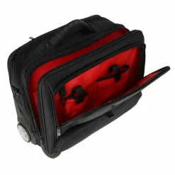 Dermata 2 Rollen Businesstrolley 41 cm Laptopfach schwarz